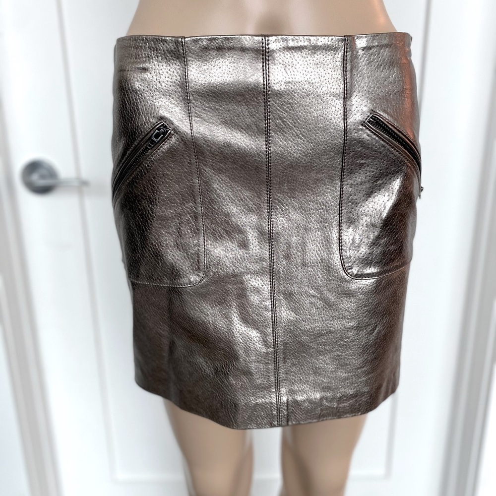 Blank NYC Real Leather Skirt
